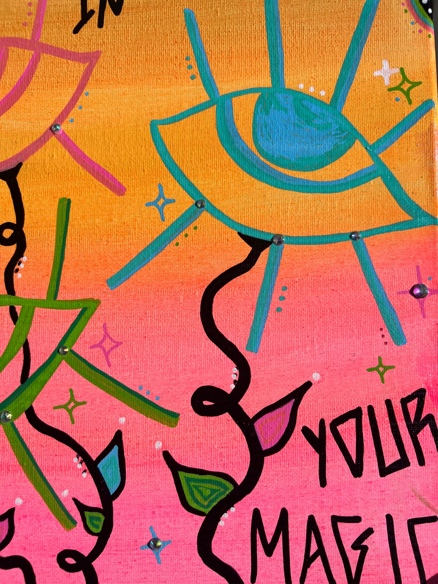 TRUST IN YOUR SELF/ YOUR MAGIC 12x12 Acrylic Painting