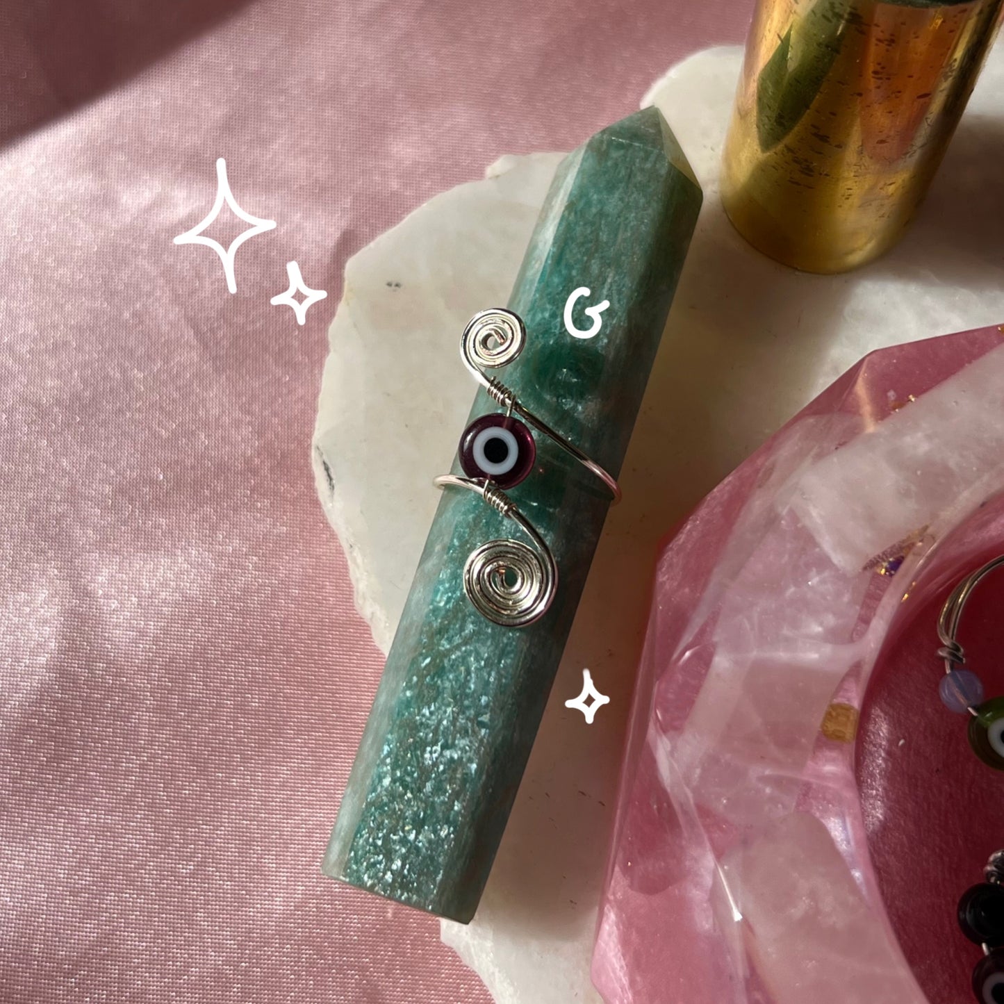 Wire Wrapped Crystal Ring