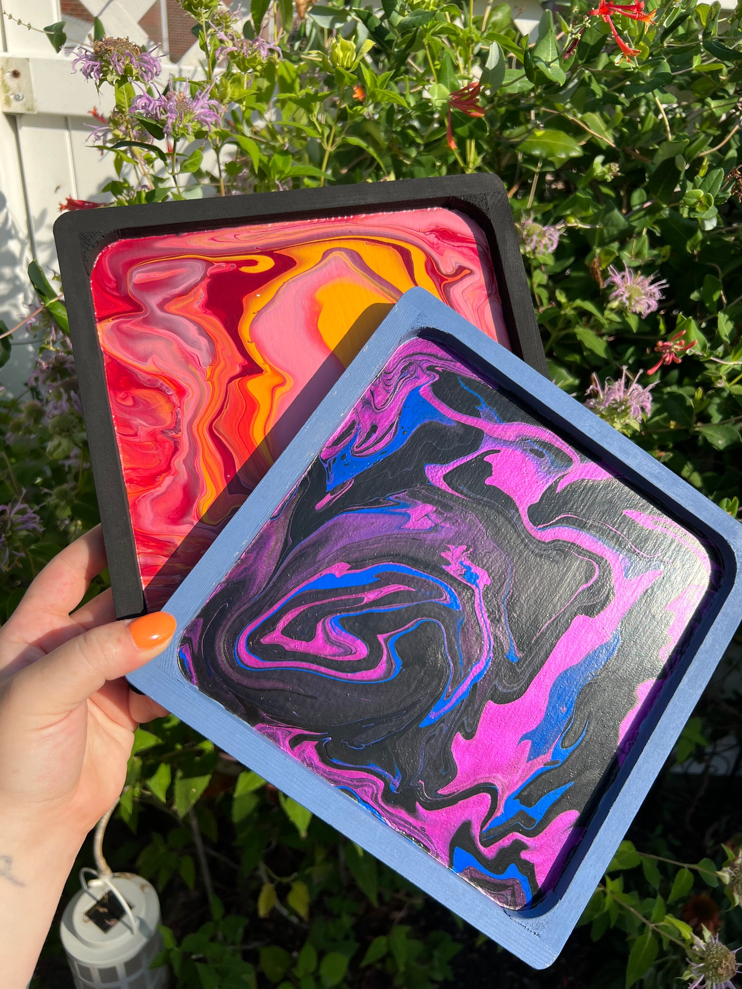 Magical Fluid Painted Tray