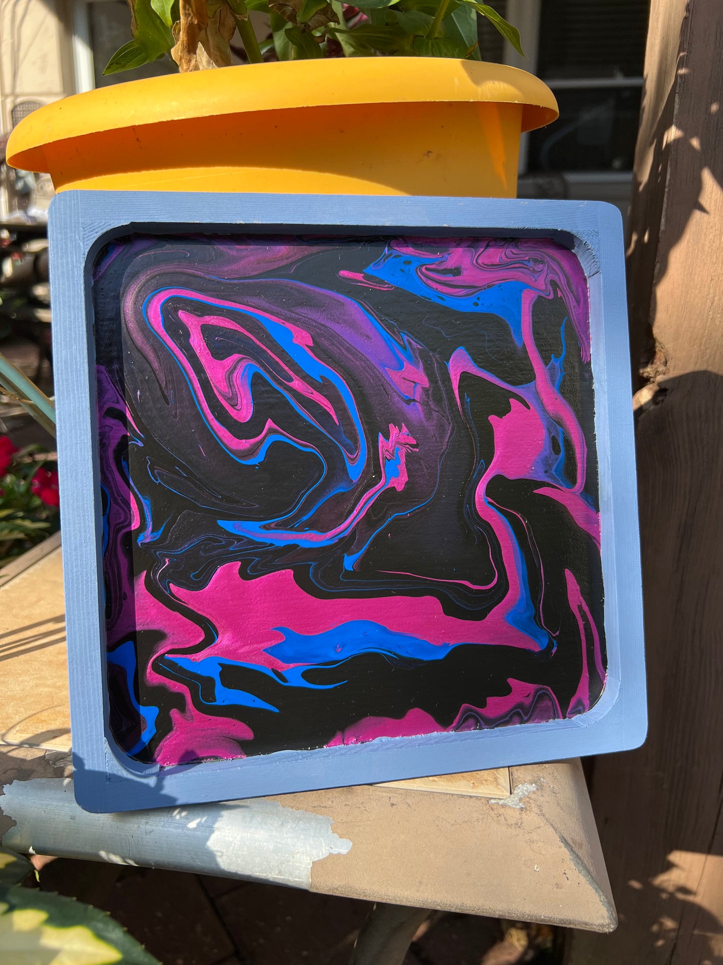 Magical Fluid Painted Tray