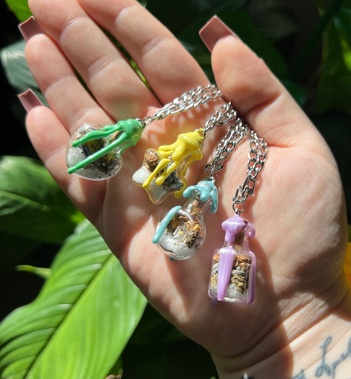 Protection & Prosperity Spell Jar Necklace