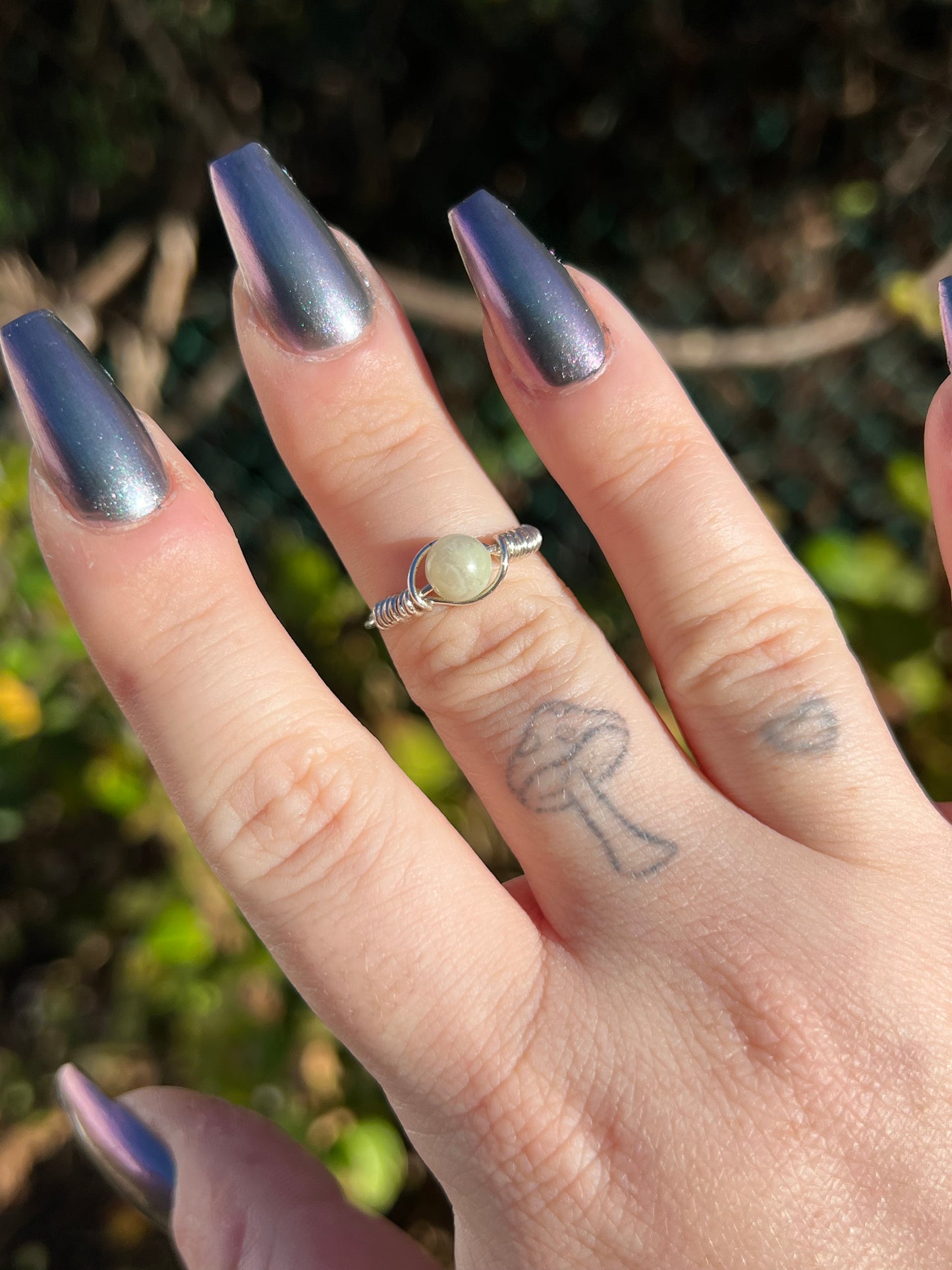 Amazonite Wire Wrapped Ring