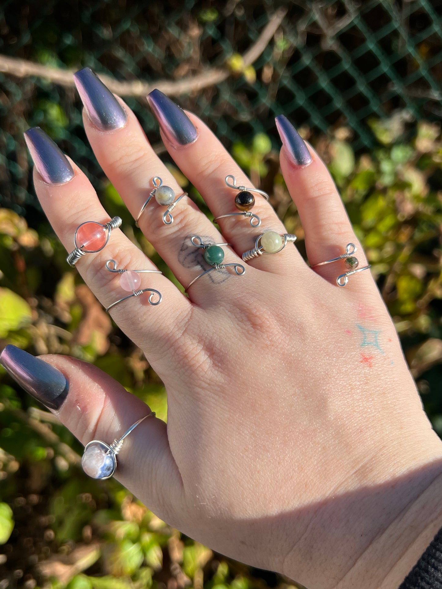 Rose Quartz Wire Wrapped Ring