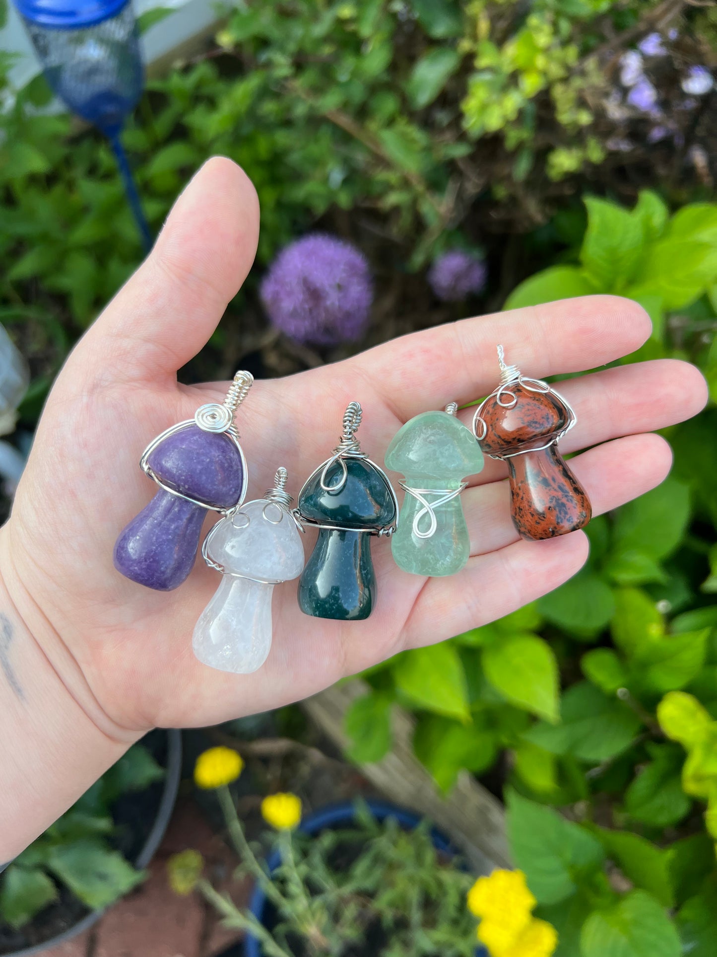 Mahogany Obsidian Mushroom Pendant