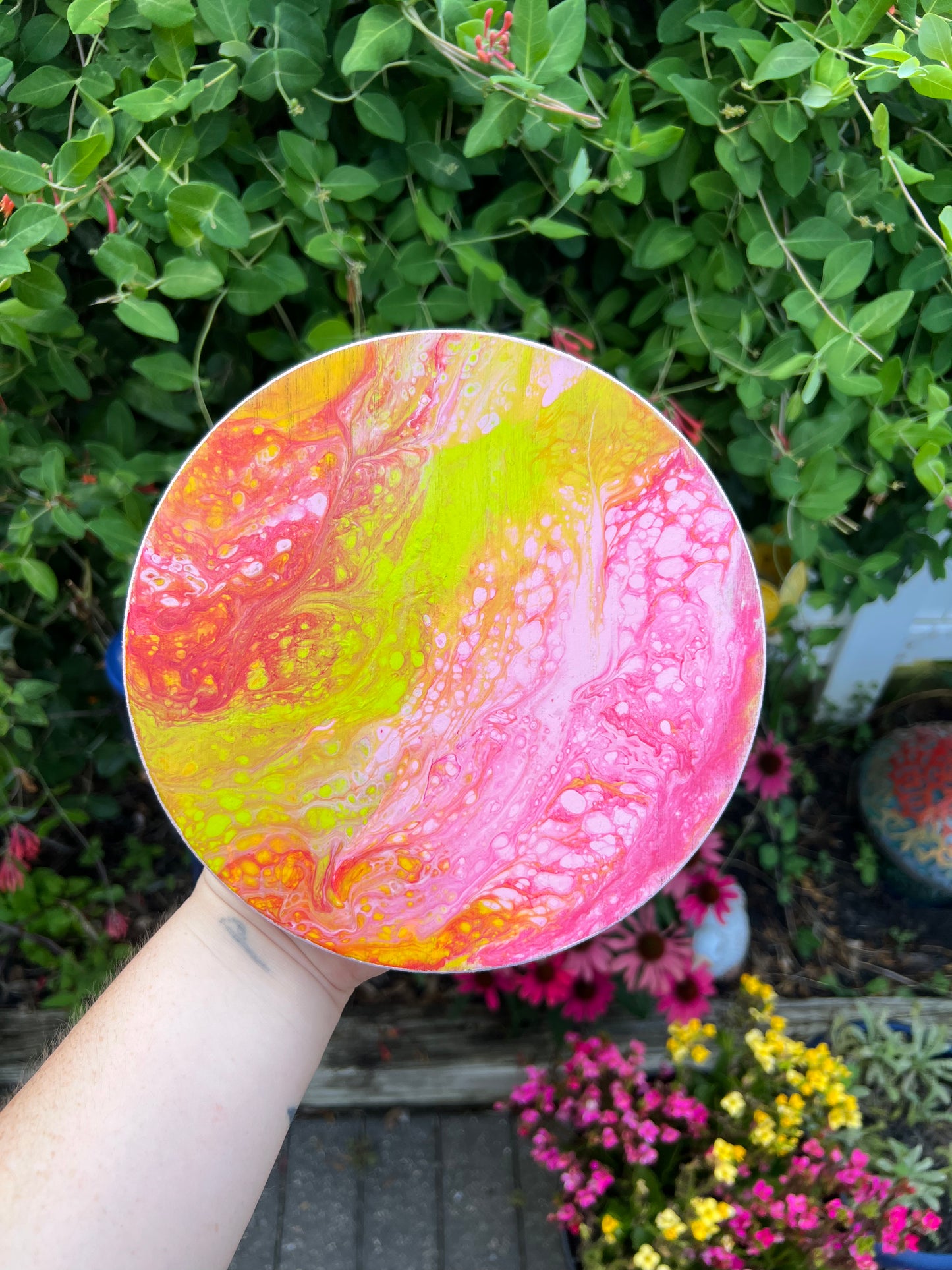 Magical Fluid Painted Lazy Susan